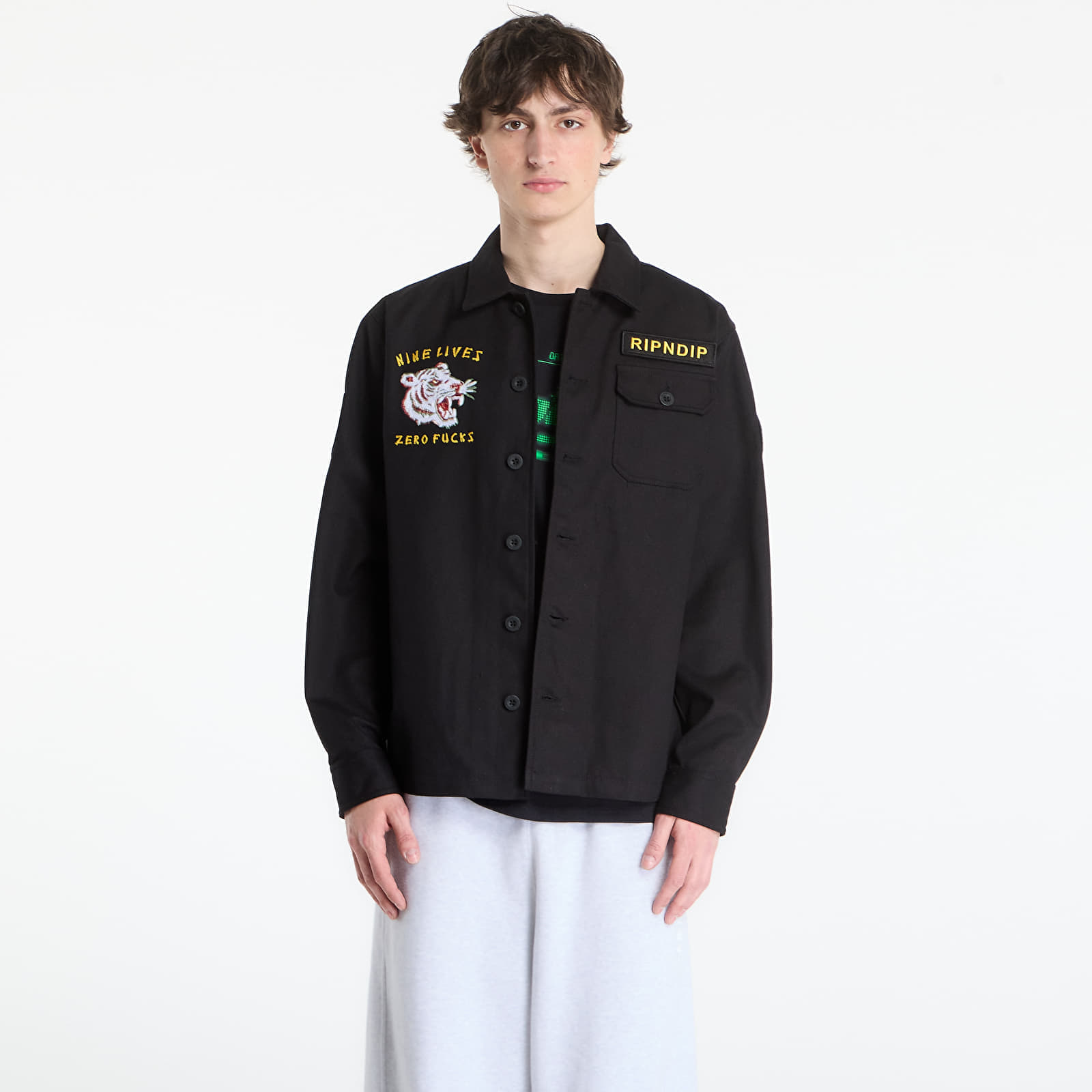 Яке RIPNDIP Nine Militarty Shirt Jacket Black S