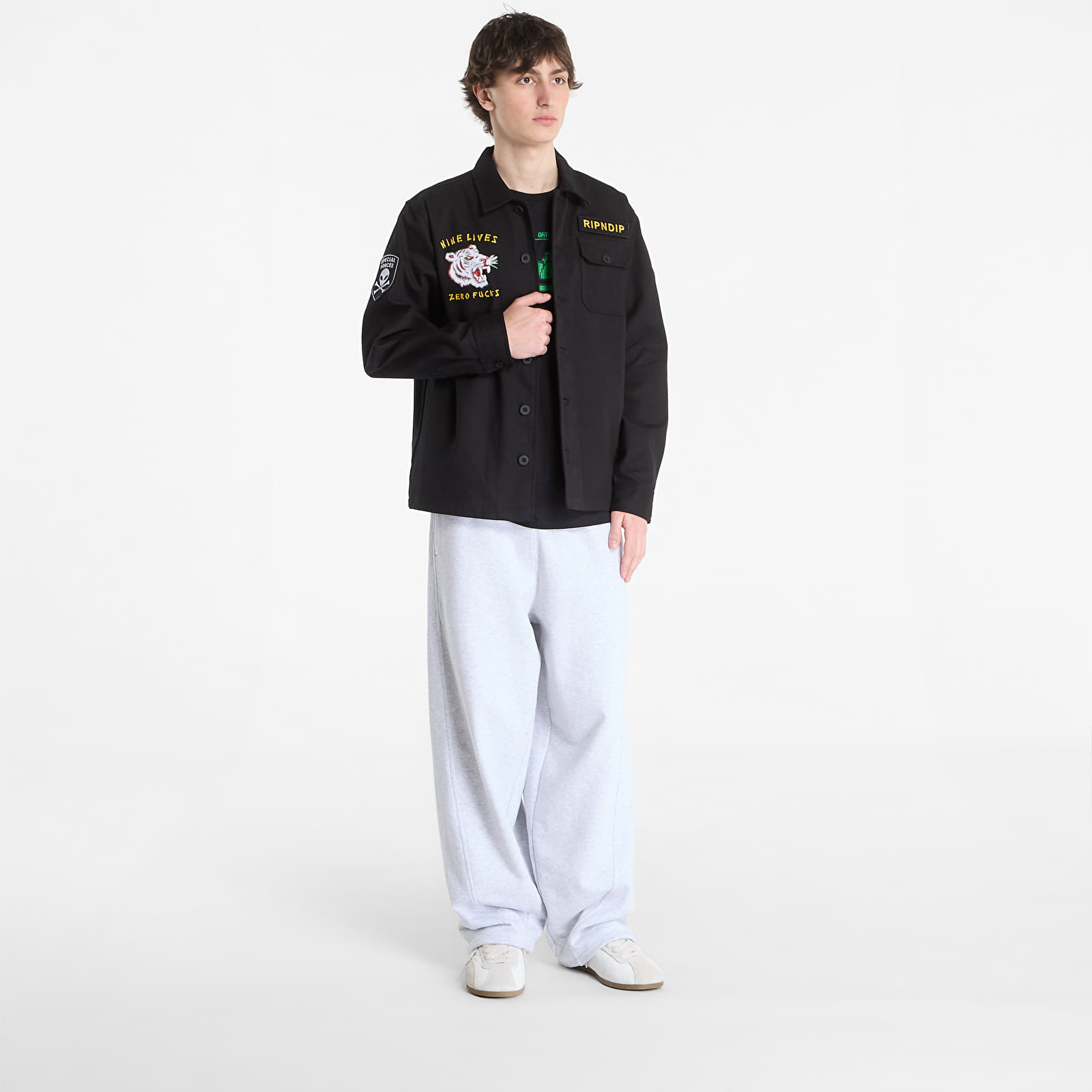 Jakne  RIPNDIP Nine Militarty Shirt Jacket Black