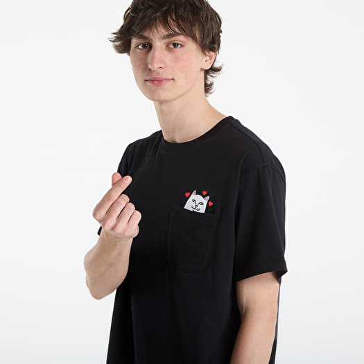 T-shirts RIPNDIP Nermal Loves Pocket Tee Black Wash (RNDSPR26166