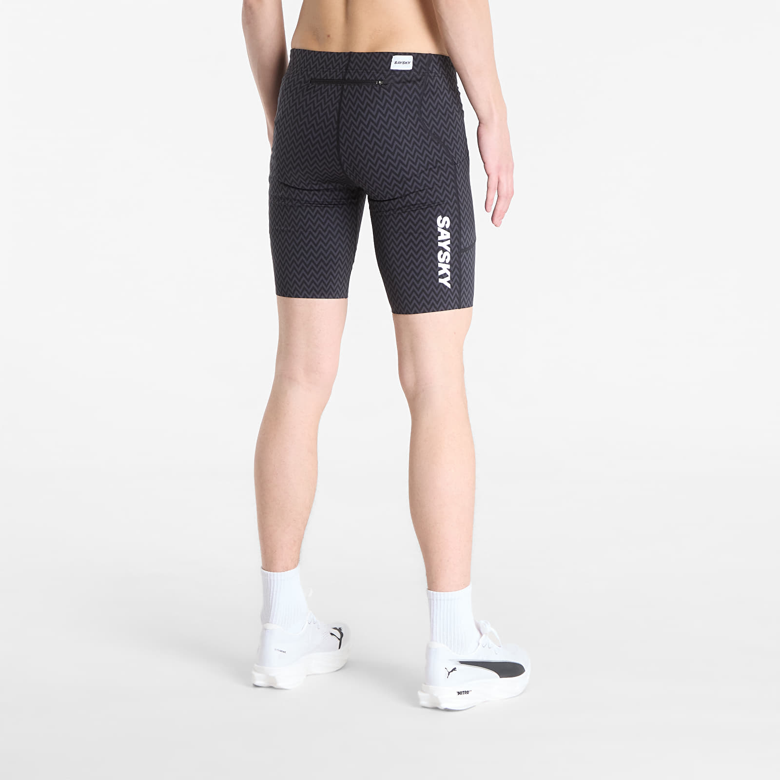 Leggings til mænd SAYSKY Zig Zag Combat+ Short Tights 9" Black