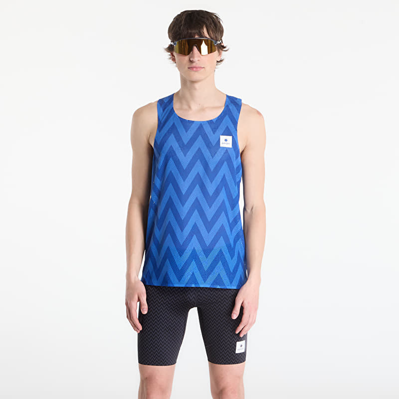 Tank top SAYSKY Zig Zag Flow Air Singlet Blue