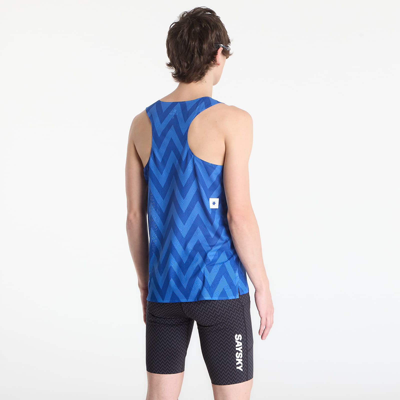 Tank tops for menn SAYSKY Zig Zag Flow Air Singlet Blue