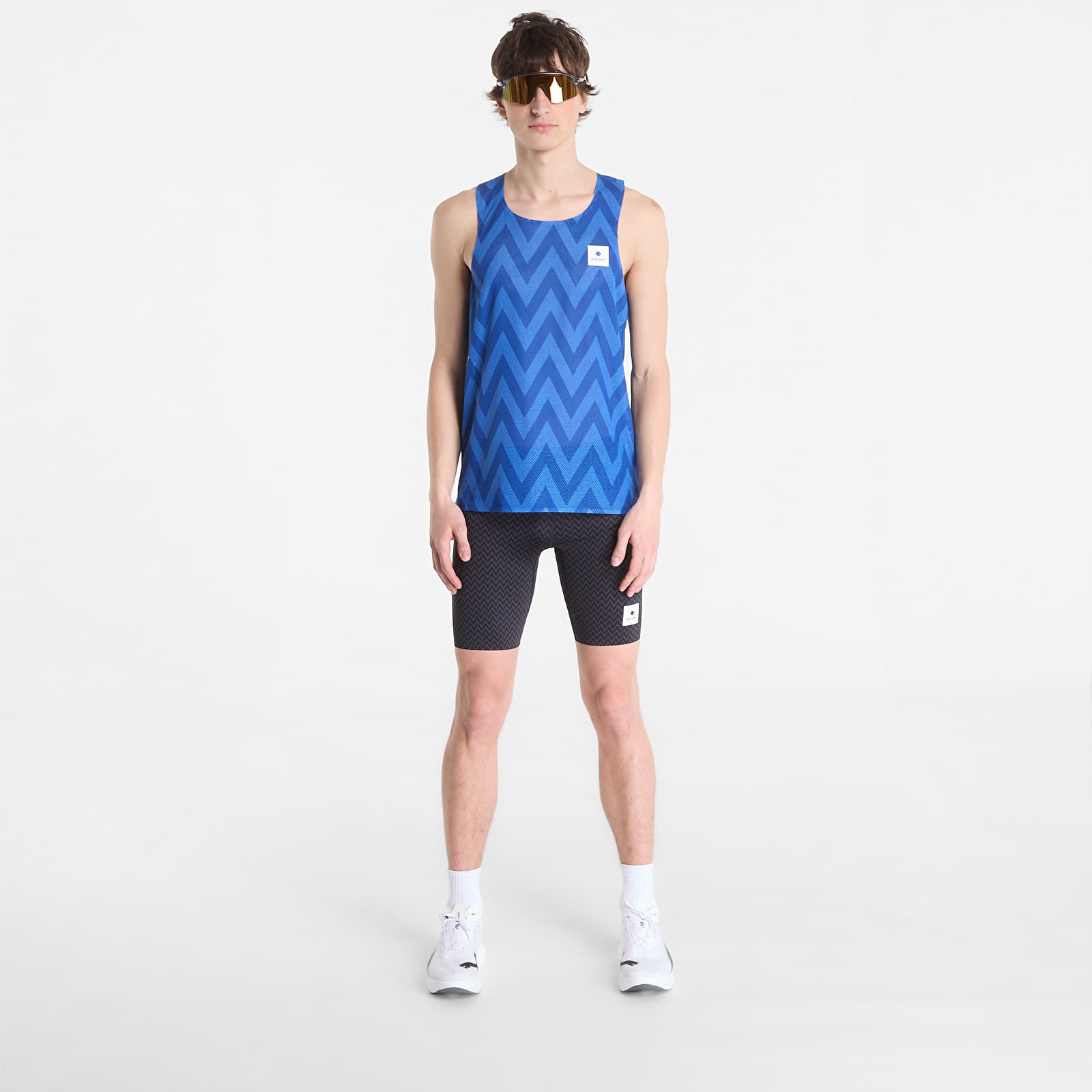 Tank tops for menn SAYSKY Zig Zag Flow Air Singlet Blue