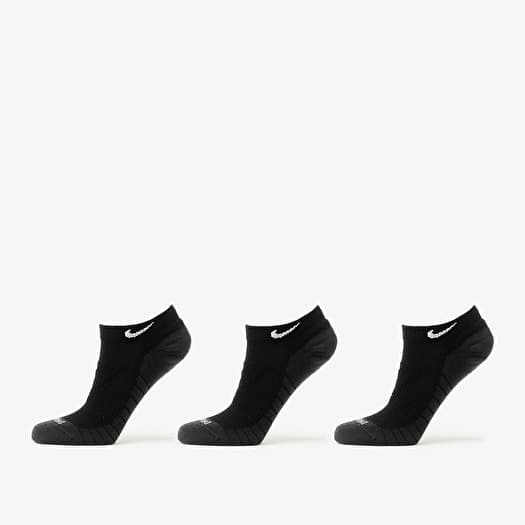 Meias Nike Everyday Max Cushioned Training No-Show Socks 3-Pack Black/ Anthracite/ White