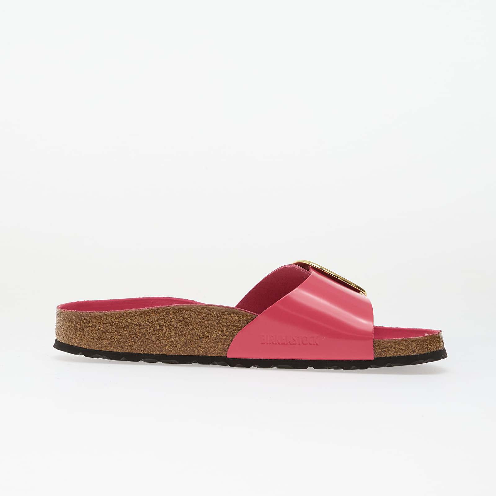 Zapatillas mujer Birkenstock Madrid Big Buckle Natural Leather Patent Women High-Shine Fuchsia Tulip