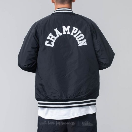 Champion Clothing Champion Black Bomber Jacket Champion Reverse Weave Bomber Jacket HBX