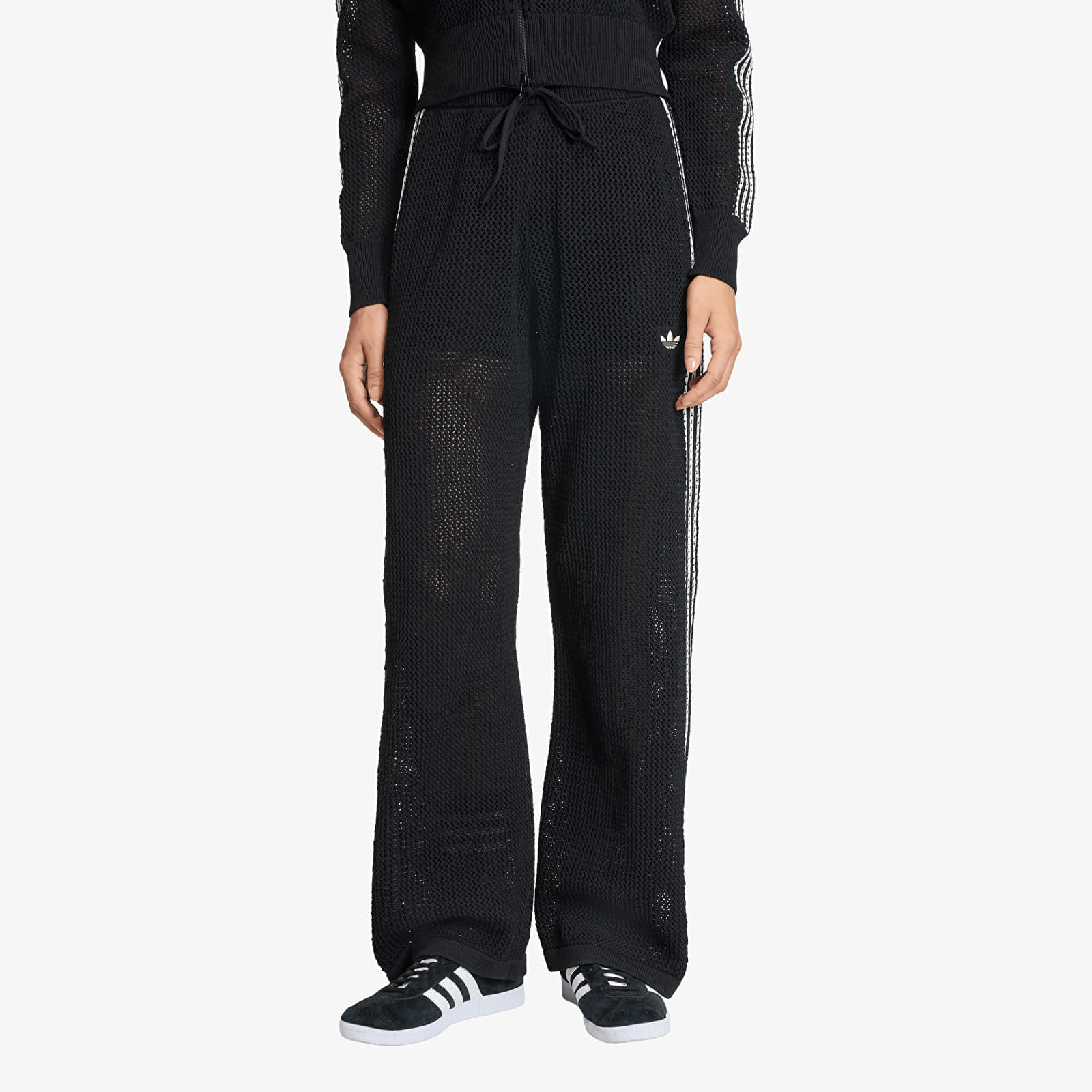Потници adidas Knitted Crochet Firebird Track Pants Black M
