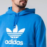 Adidas trefoil new arrivals hoodie bluebird