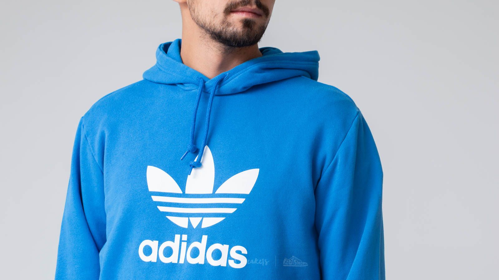 Adidas hoodie discount trefoil blue