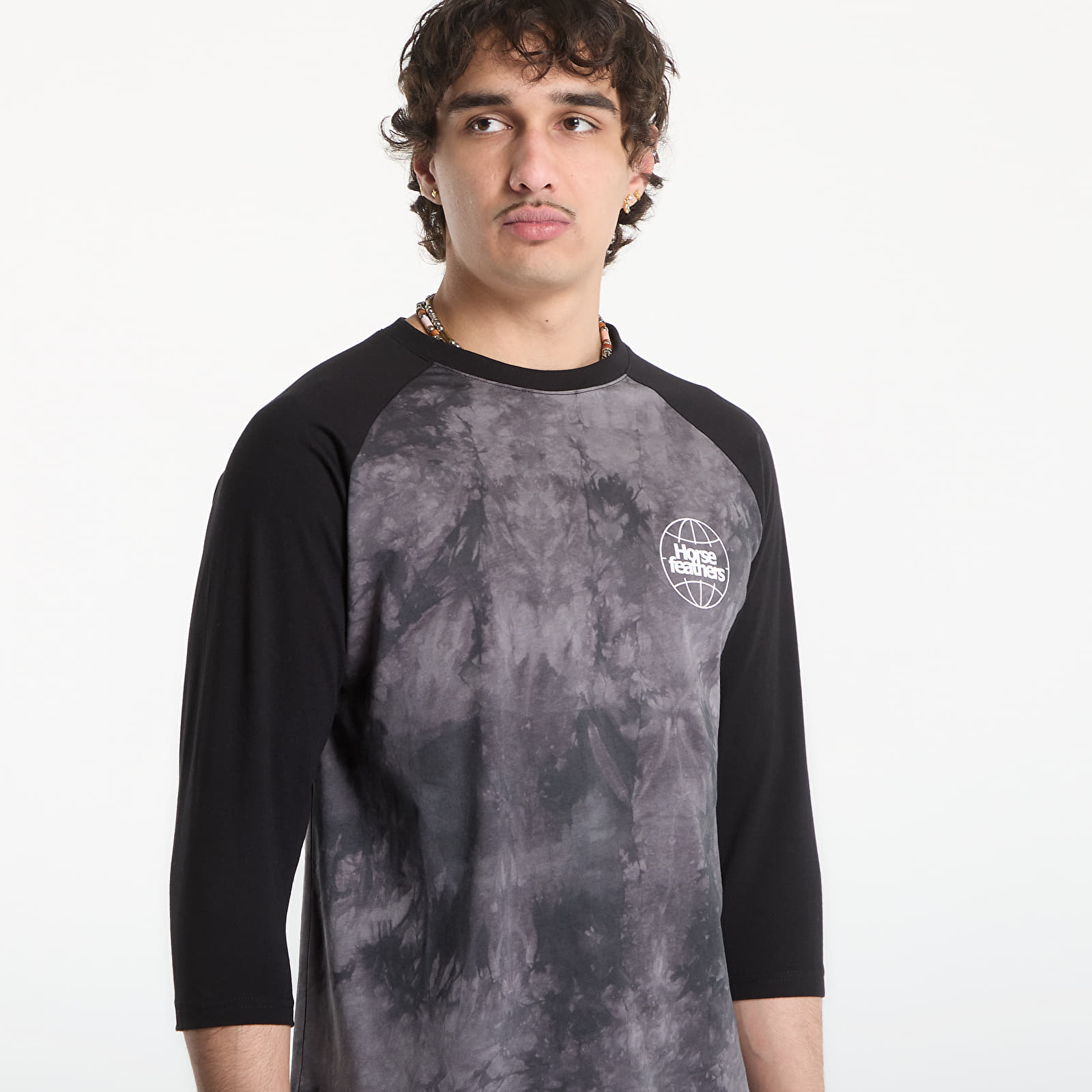 Men's T-shirts Horsefeathers Global Raglan T-Shirt Black/ Tie Dye