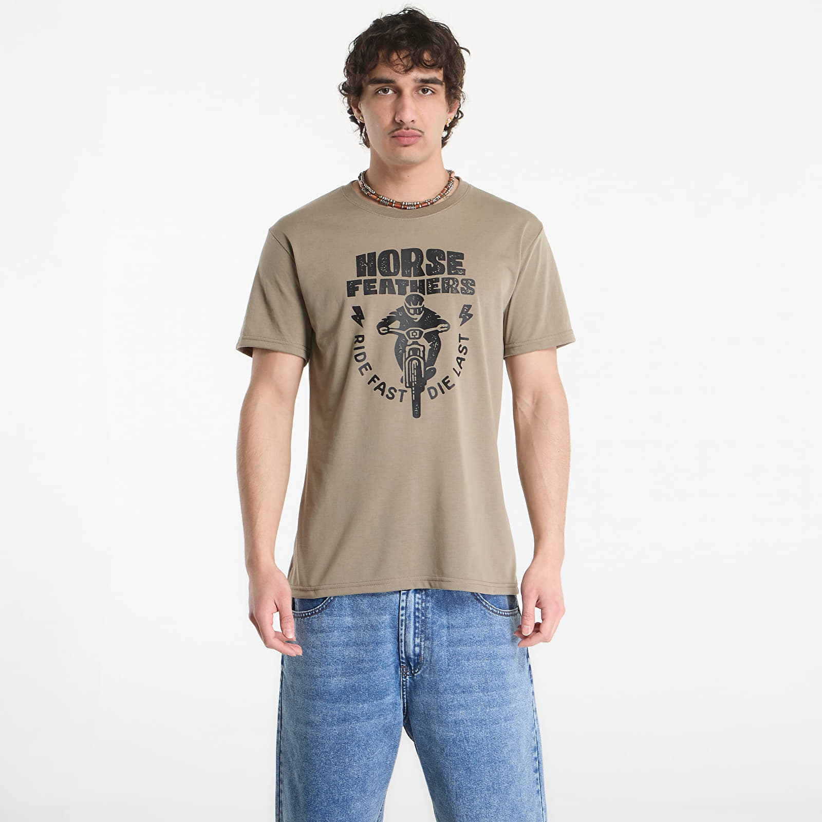 Moške majice  Horsefeathers Full Send Tech T-Shirt Taupe