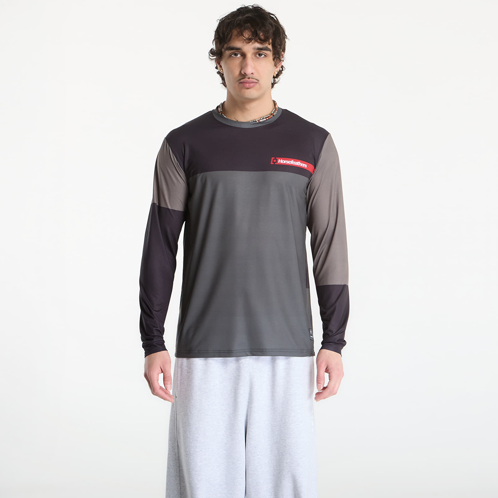 Джърси Horsefeathers Quantum Ls Bike Jersey Chimera/ Walnut M