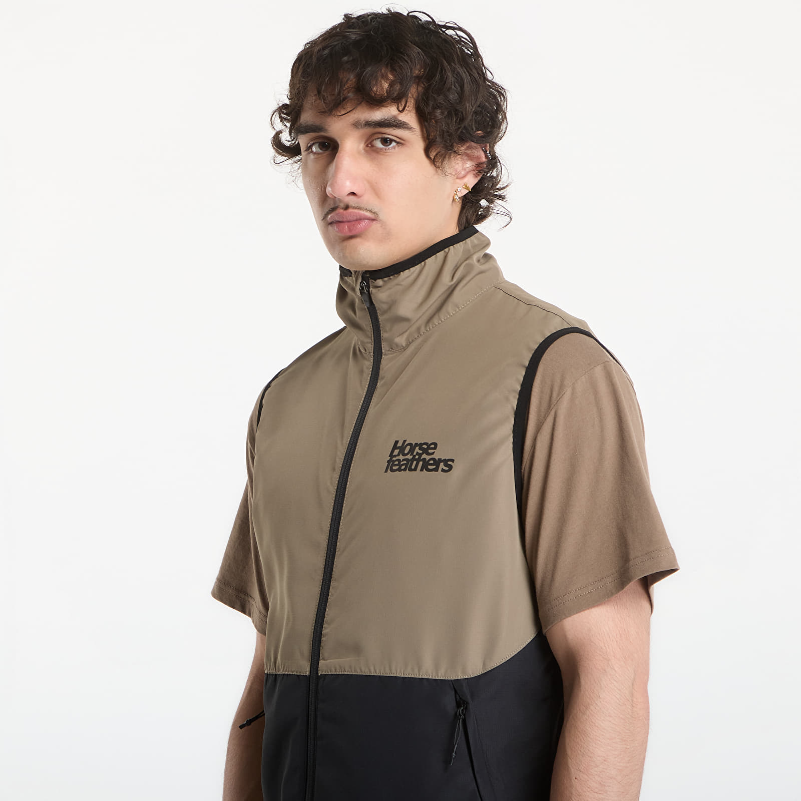 Vester for menn Horsefeathers Hill Vest Taupe/ Black