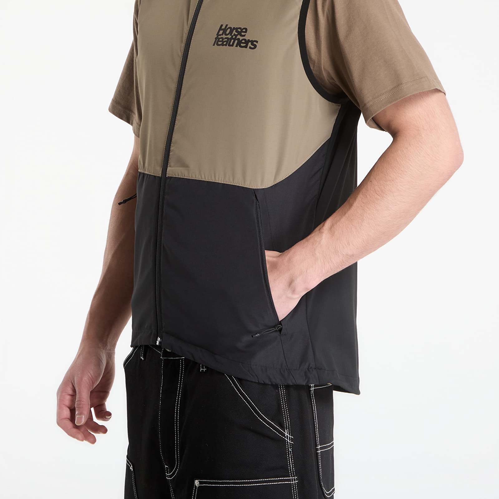 Vester for menn Horsefeathers Hill Vest Taupe/ Black