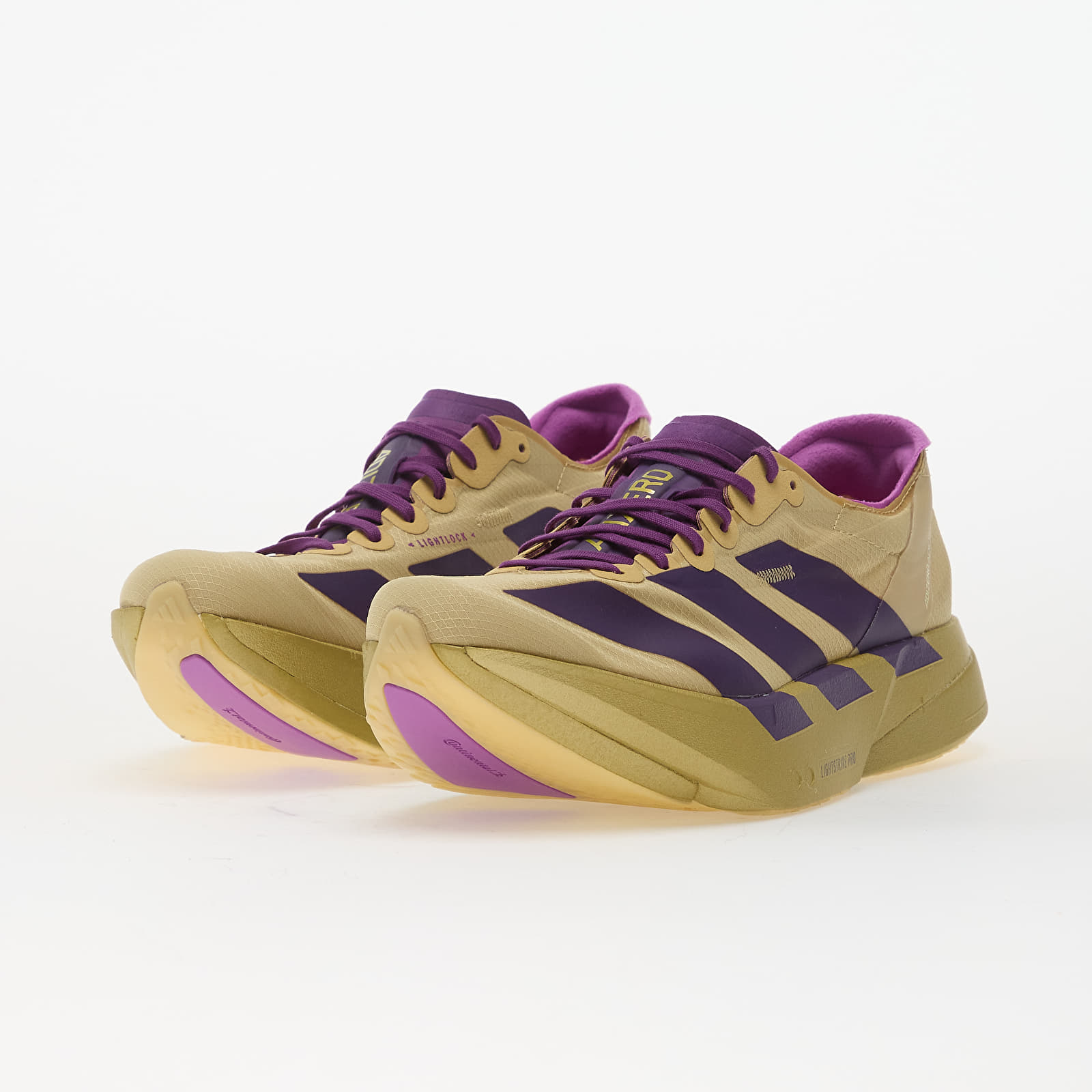 Men's shoes adidas Adizero Adios Pro 4 Sand/ Rich Purple/ Gold Met.