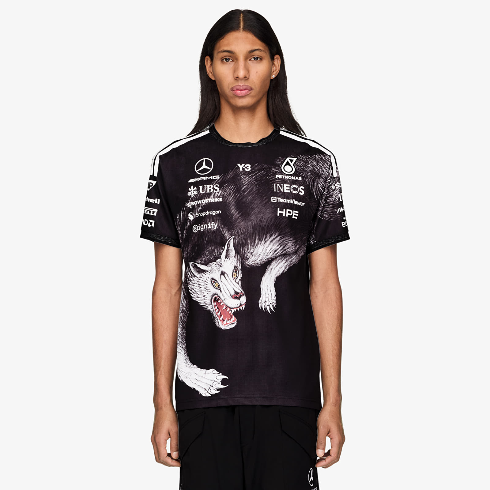 Джерси Y-3 Mercedes AMG Petronas Formula 1 Team Driver Short Sleeve Jersey Black