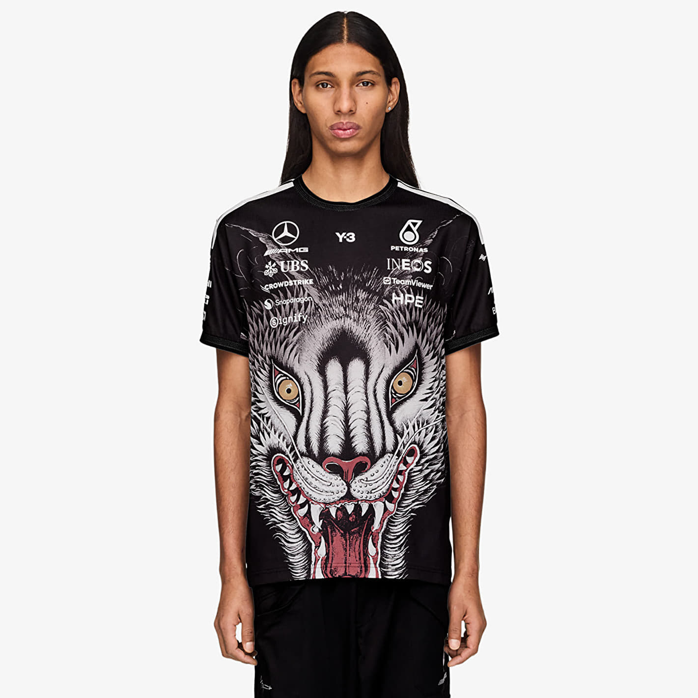 Джърси Y-3 Mercedes AMG Petronas Formula 1 Team Driver Short Sleeve Jersey Black M