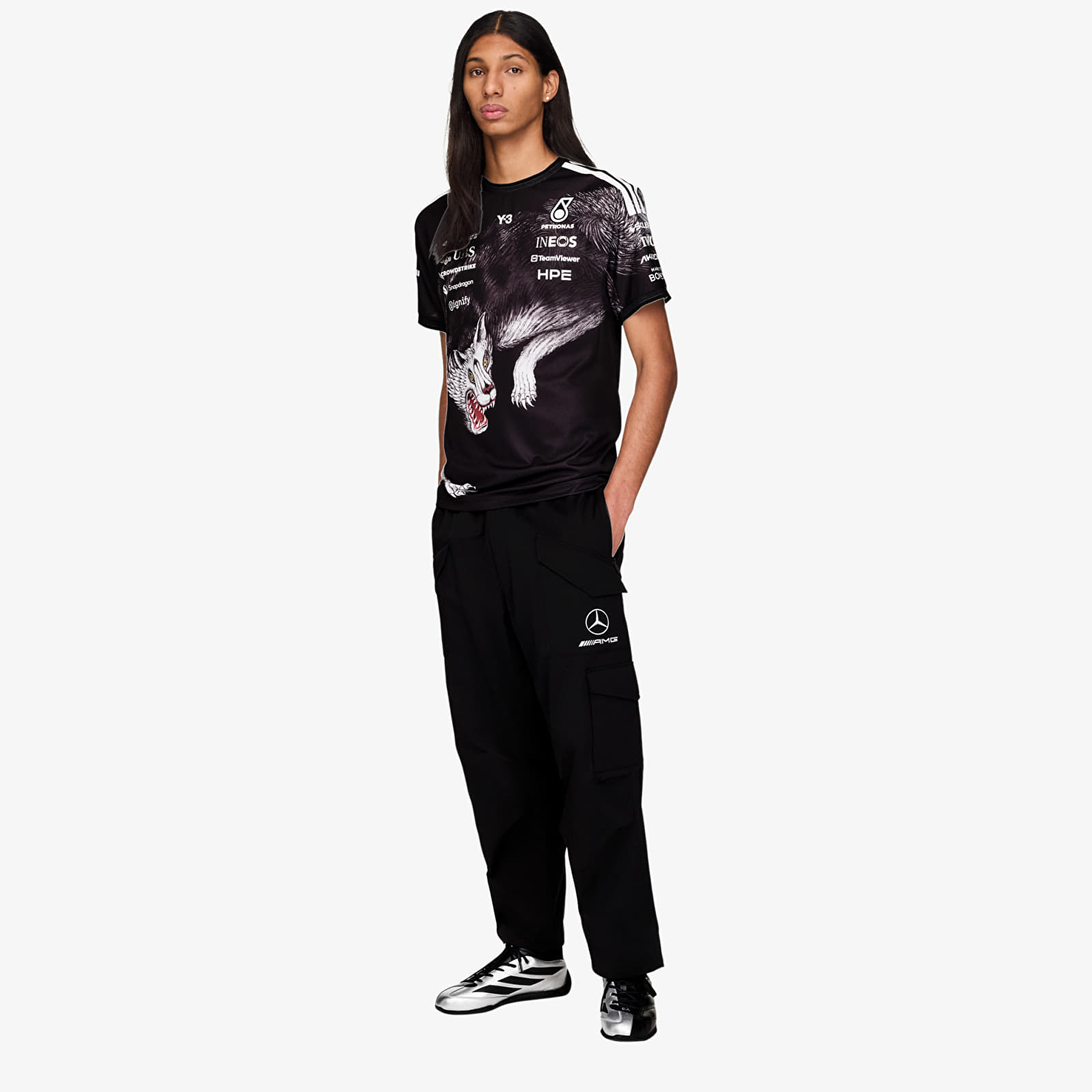 Джерси Y-3 Mercedes AMG Petronas Formula 1 Team Driver Short Sleeve Jersey Black