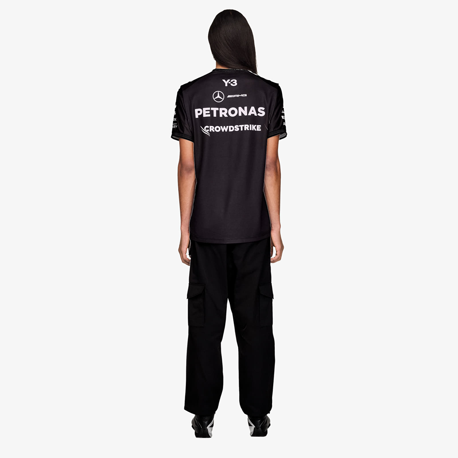 Camisetas Y-3 Mercedes AMG Petronas Formula 1 Team Driver Short Sleeve Jersey Black