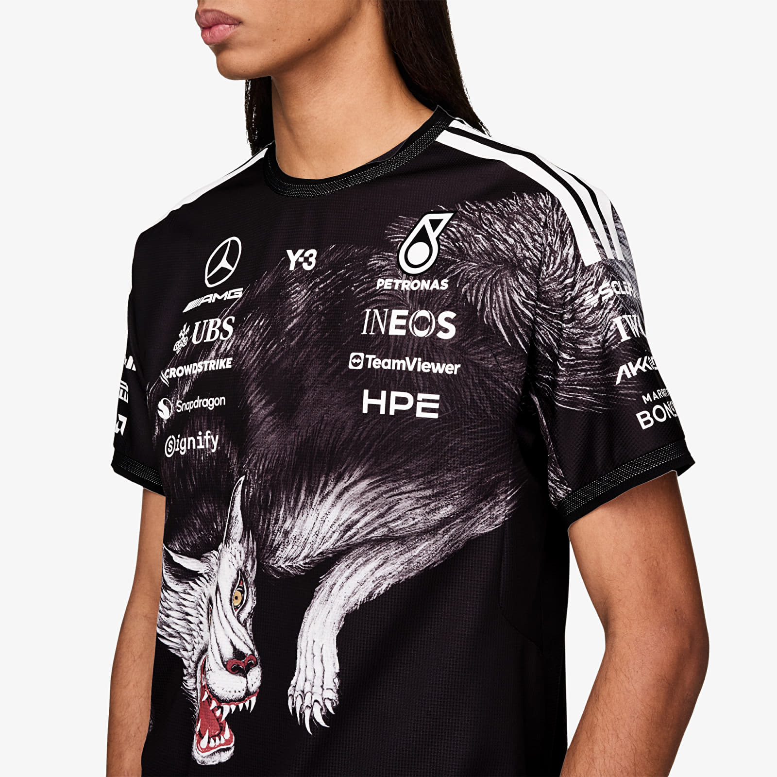 Джерси Y-3 Mercedes AMG Petronas Formula 1 Team Driver Short Sleeve Jersey Black