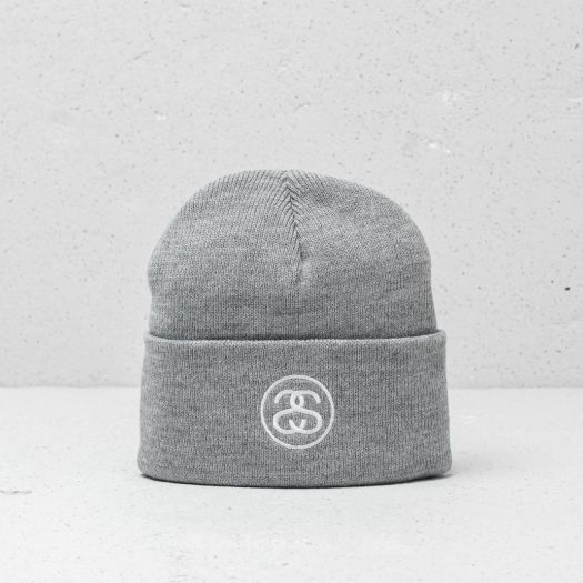 Hats Stussy Ss Link Cuff Beanie Grey Heather Footshop