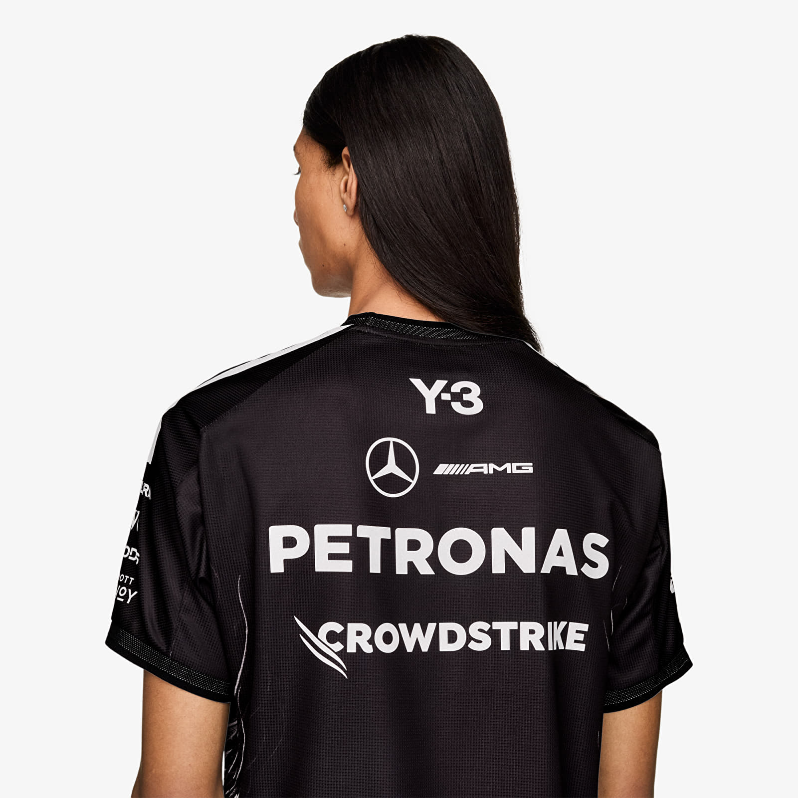 Camisetas Y-3 Mercedes AMG Petronas Formula 1 Team Driver Short Sleeve Jersey Black