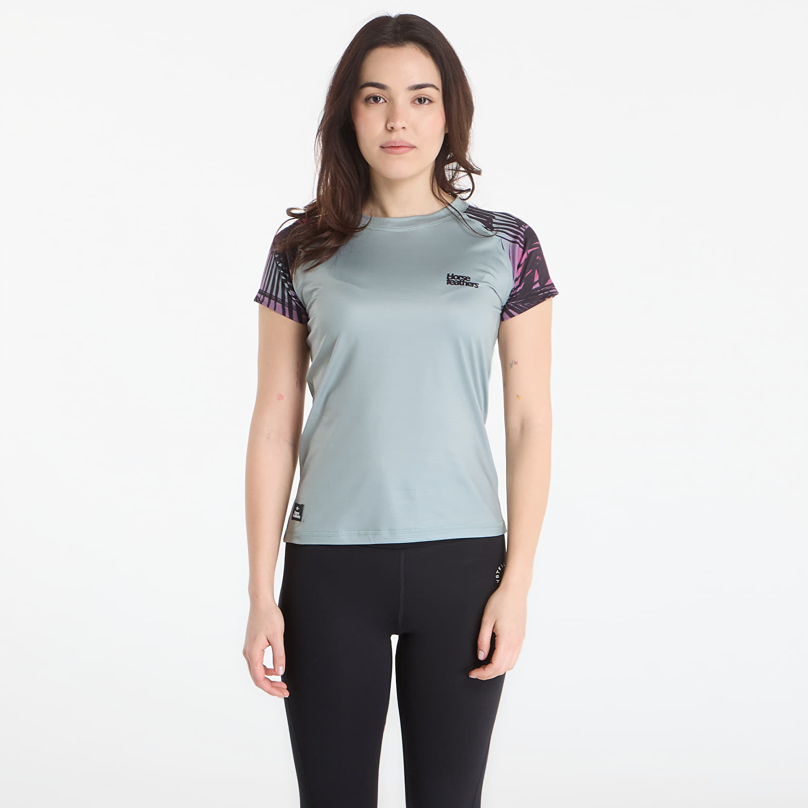 Trikots für Frauen Horsefeathers Deco Bike Jersey Iceberg Green/ Hawaii