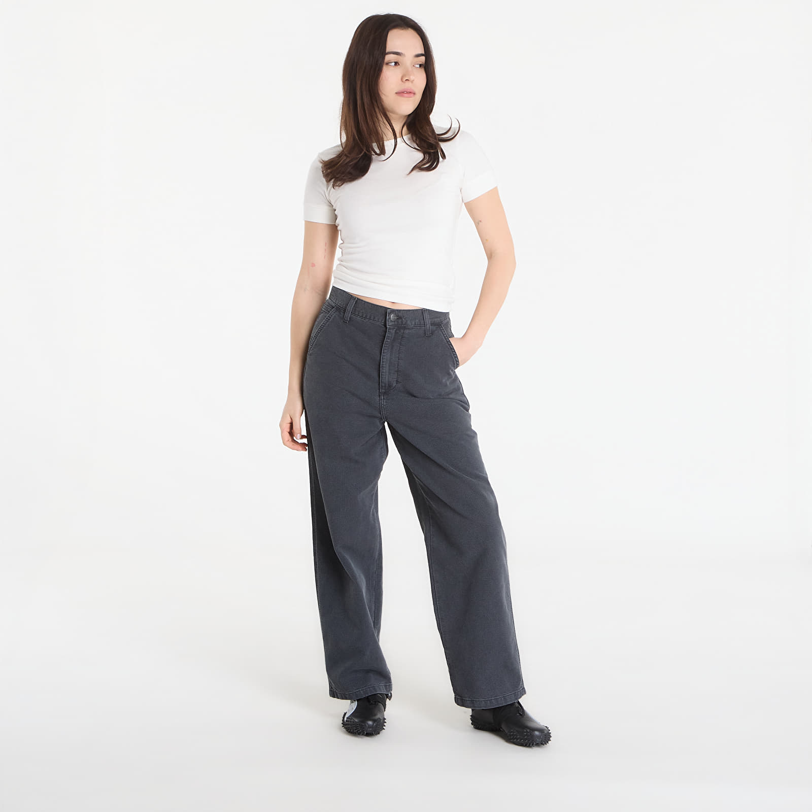 Men's trousers Carhartt WIP Parrish Pant Obsidian