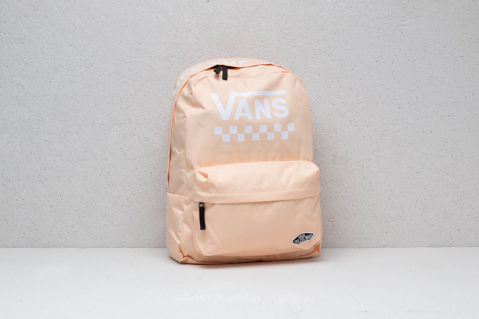 Bleached apricot vans backpack best sale
