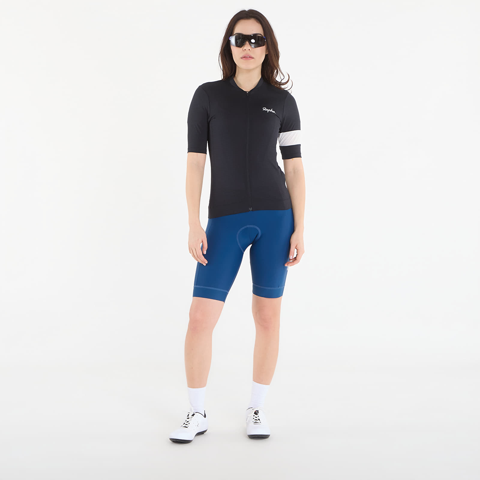 Sieviešu šorti Rapha Women's Core Bib Shorts Jewelled Blue/ White