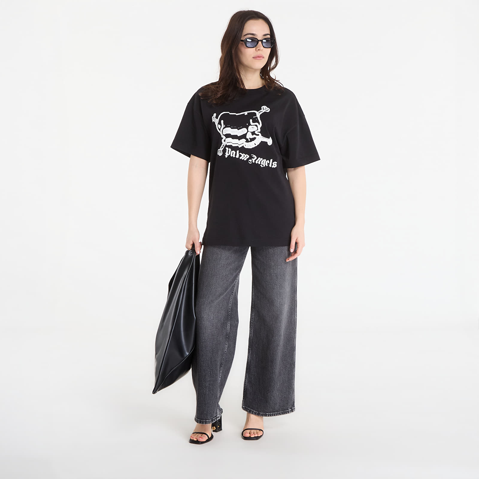 Majice T-shirt Palm Angels Skull Regular Tee UNISEX Black/ Off White