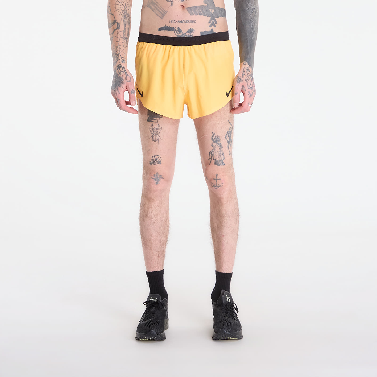 Calções de homem Nike AeroSwift Men's Dri-FIT ADV 2" Brief-Lined Running Shorts Laser Orange/ Black