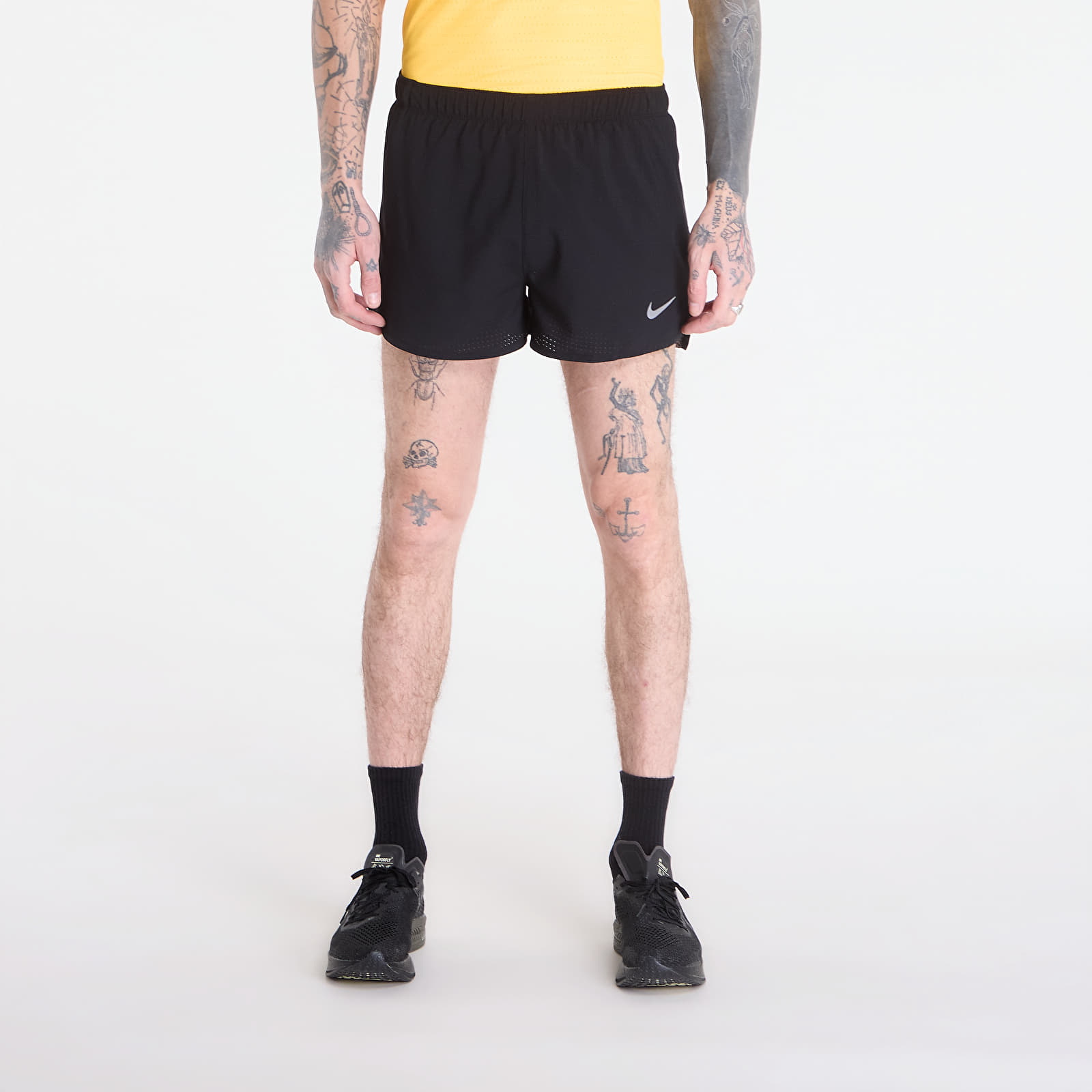 Pantaloncini Nike Fast Men's Dri-FIT 3" Brief-Lined Running Shorts Black/ Black/ Reflective Silv