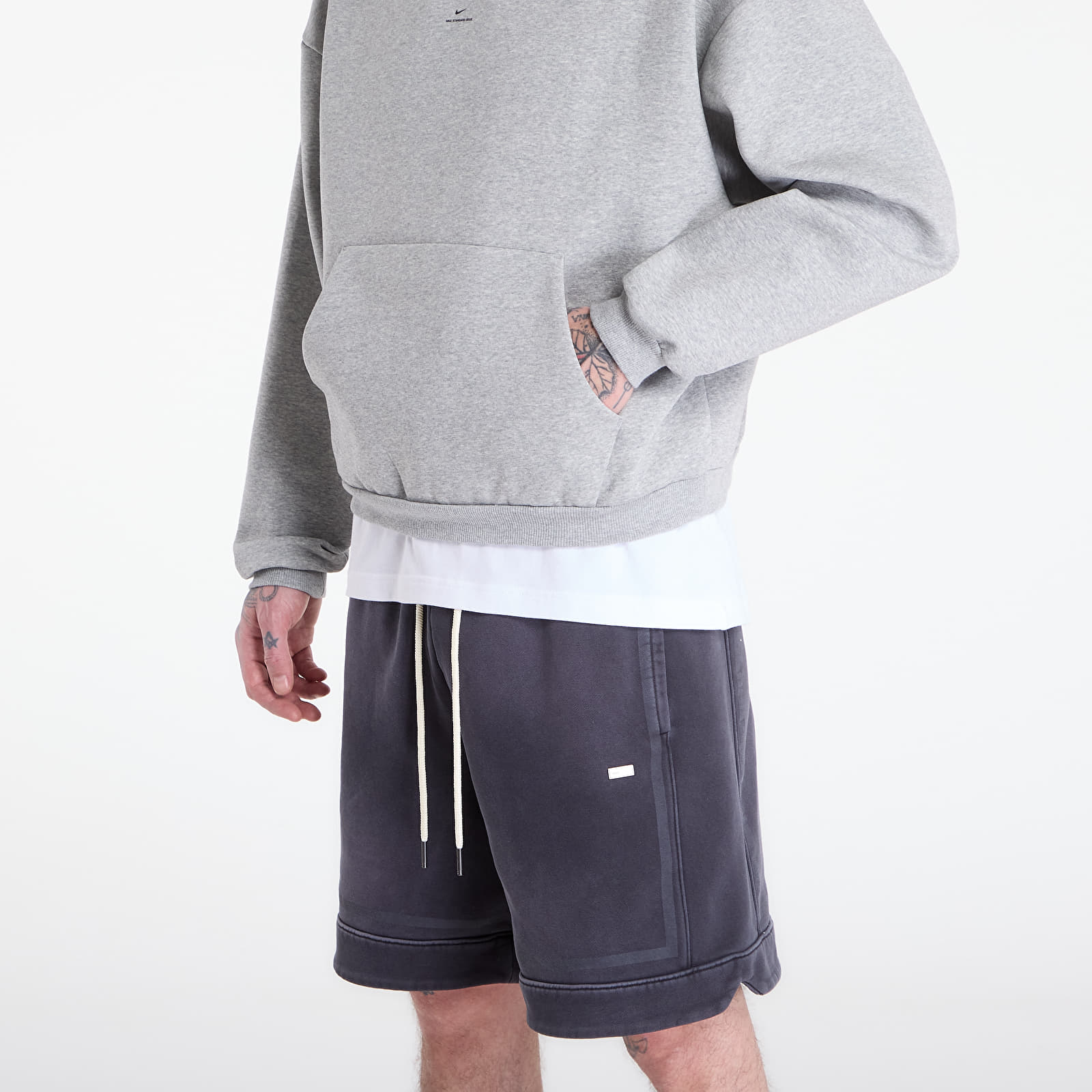 Felpe Nike Standard Issue Men's Therma-FIT Brushed Basketball Pullover Hoodie Dk Grey Heather/ Black