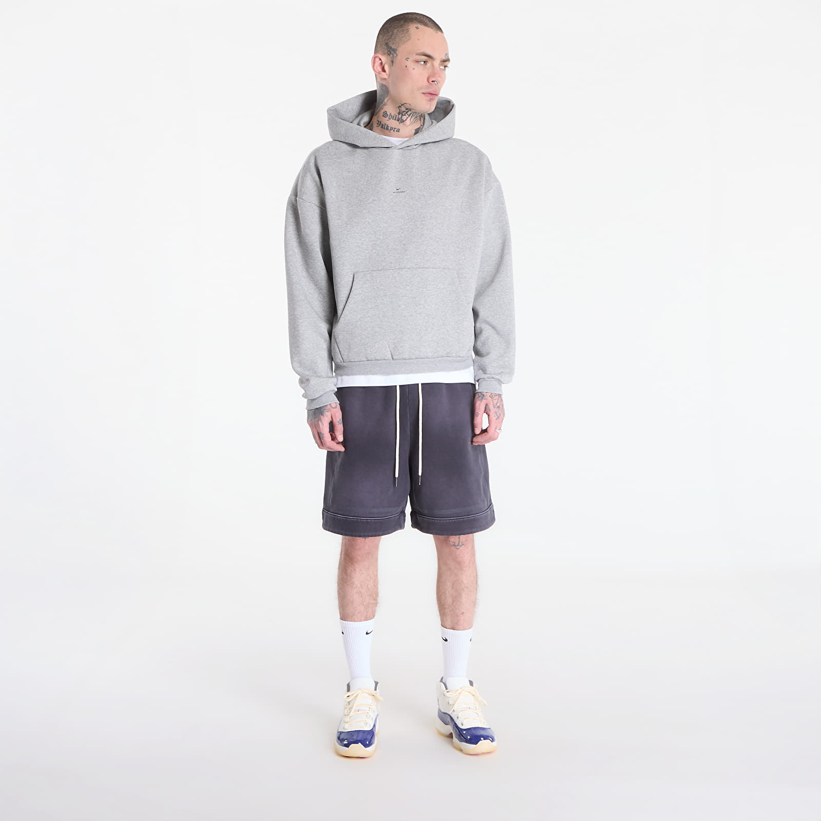 Felpe Nike Standard Issue Men's Therma-FIT Brushed Basketball Pullover Hoodie Dk Grey Heather/ Black