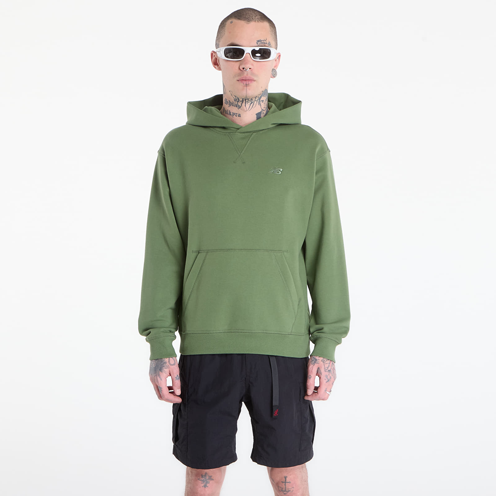 Hoodies für Männer New Balance Athletics French Terry Hoodie Utility Green