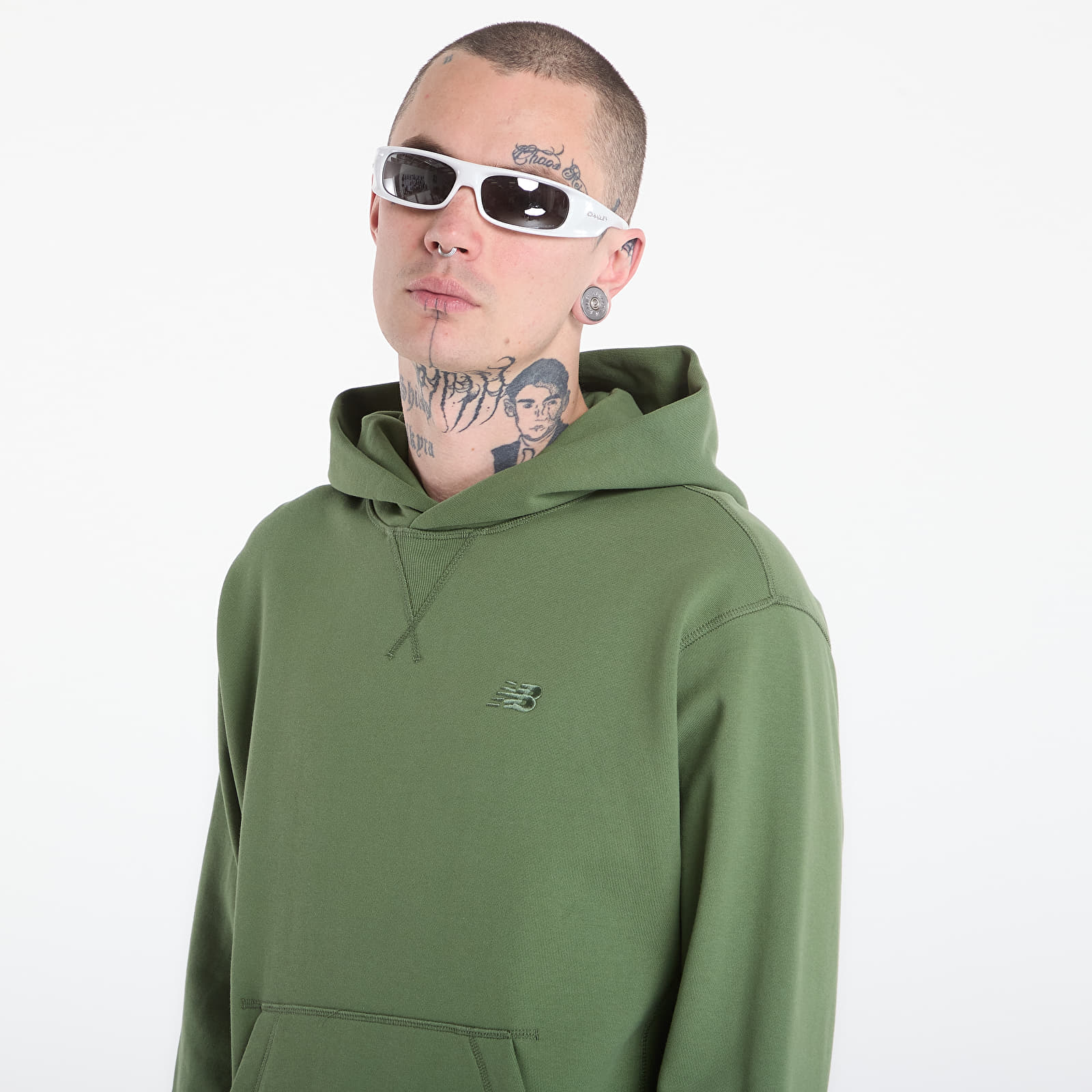 Hoodies für Männer New Balance Athletics French Terry Hoodie Utility Green
