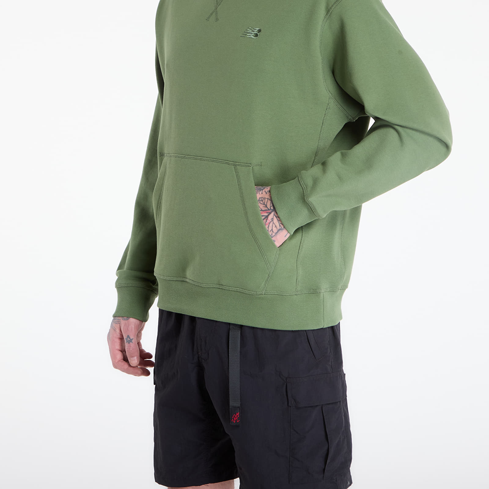Hoodies für Männer New Balance Athletics French Terry Hoodie Utility Green