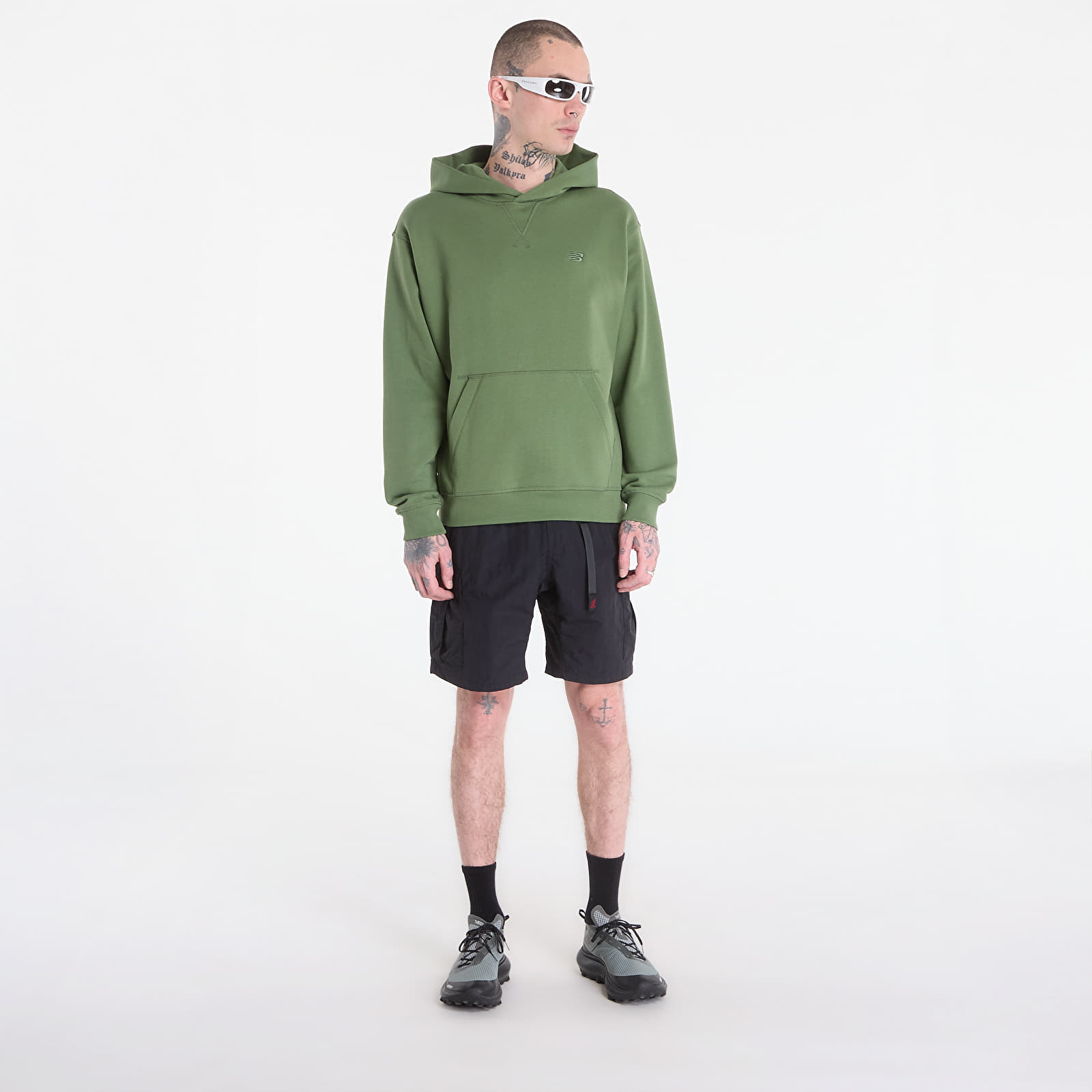 Hoodies für Männer New Balance Athletics French Terry Hoodie Utility Green