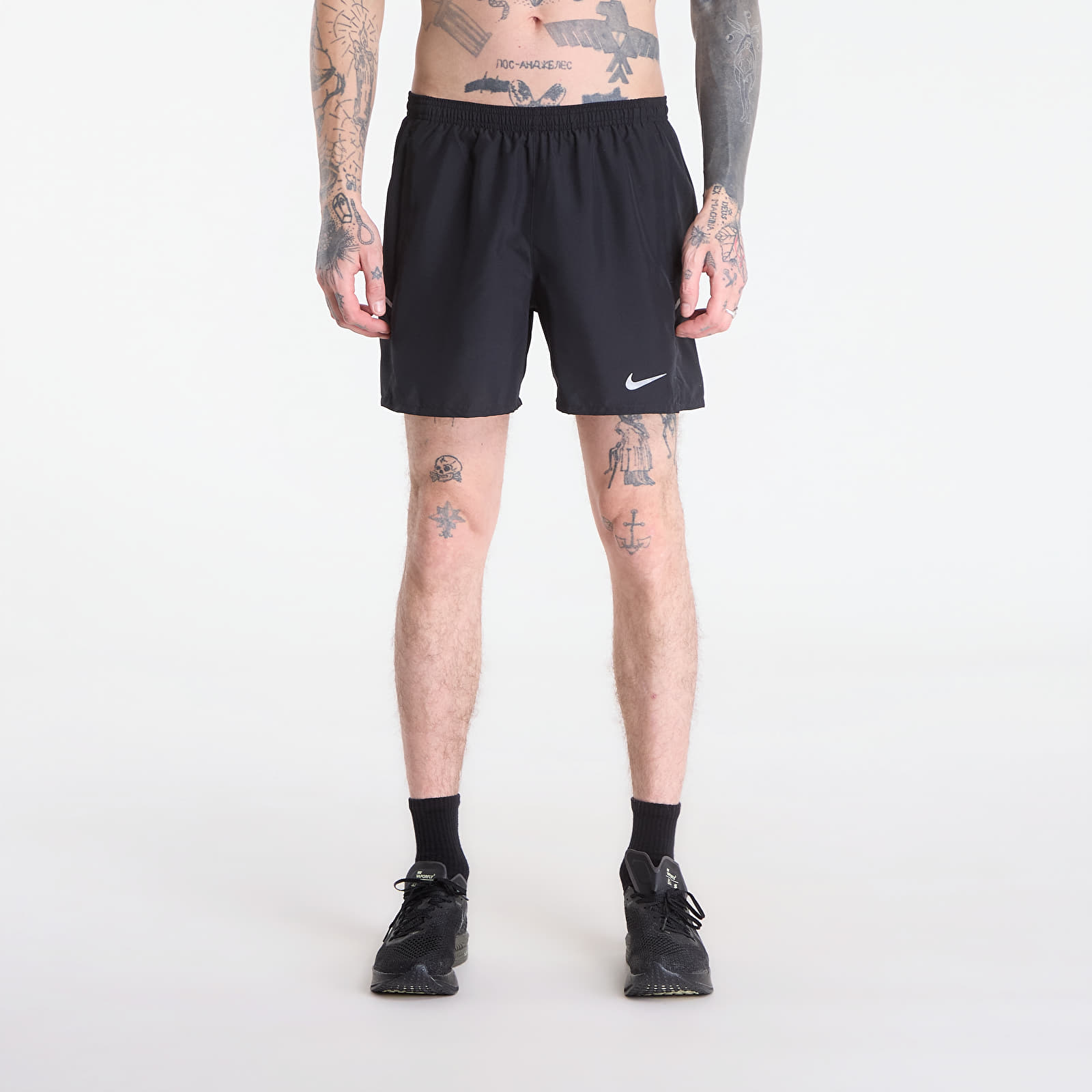 Moške kratke hlače Nike Miler Men's Dri-FIT 2-in-1 5" Running Shorts Black/ Black/ Reflective Silv