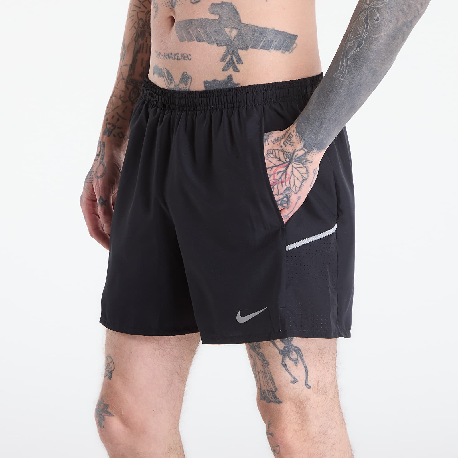 Moške kratke hlače Nike Miler Men's Dri-FIT 2-in-1 5" Running Shorts Black/ Black/ Reflective Silv