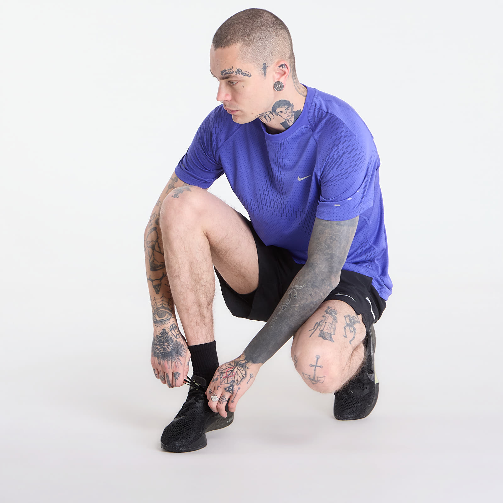 Moške kratke hlače Nike Miler Men's Dri-FIT 2-in-1 5" Running Shorts Black/ Black/ Reflective Silv