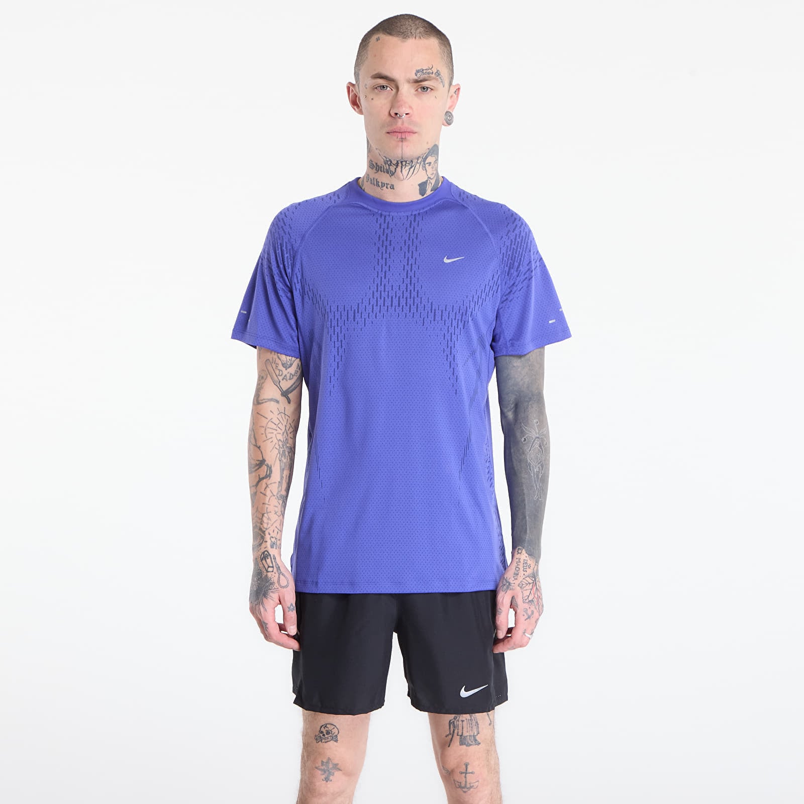 Тениска Nike Stride Plus Men's Dri-FIT ADV Short-Sleeve Running Top Lapis/ Deep Royal Blue/ Reflective Silv M