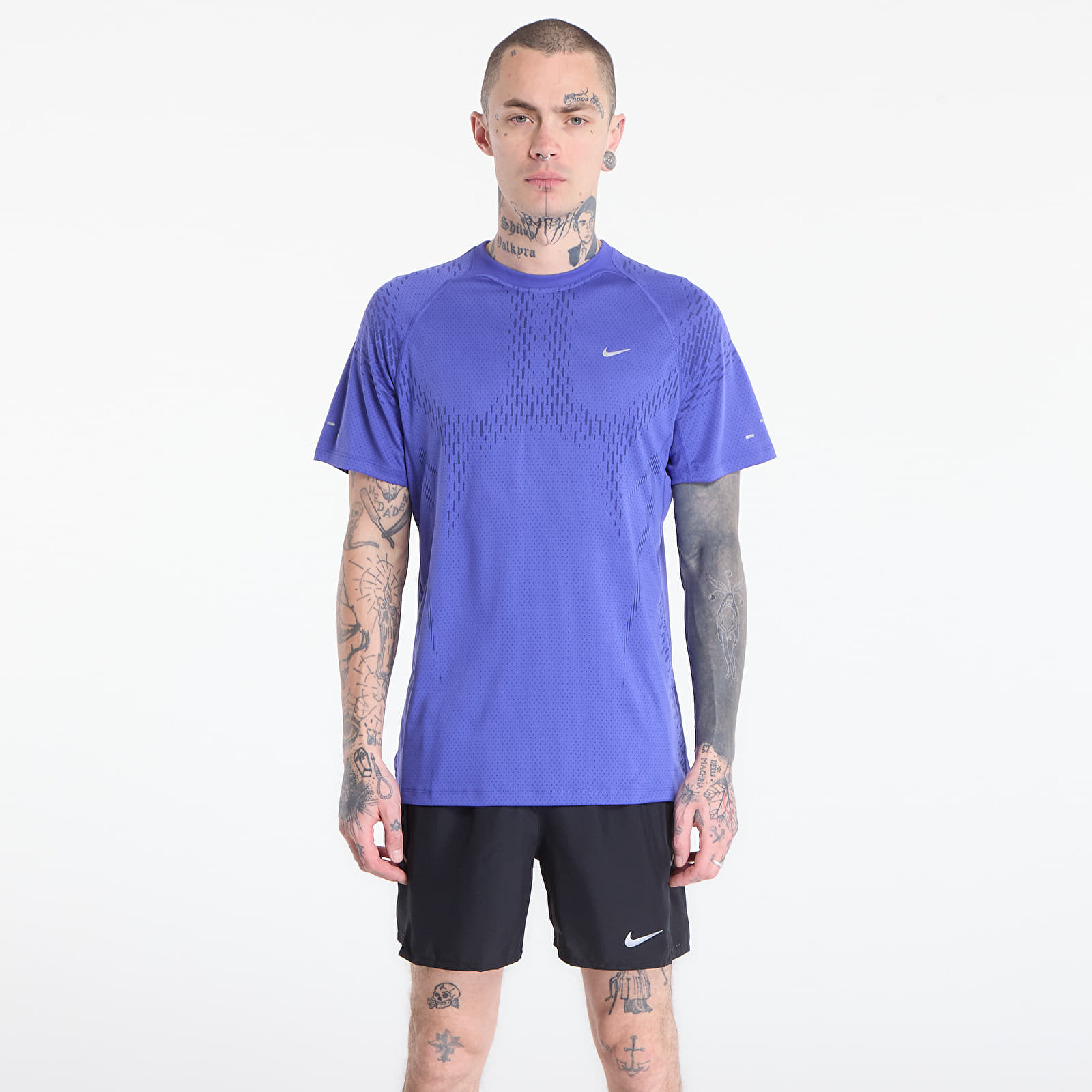 Magliette Nike Stride Plus Men's Dri-FIT ADV Short-Sleeve Running Top Lapis/ Deep Royal Blue/ Reflective Silv