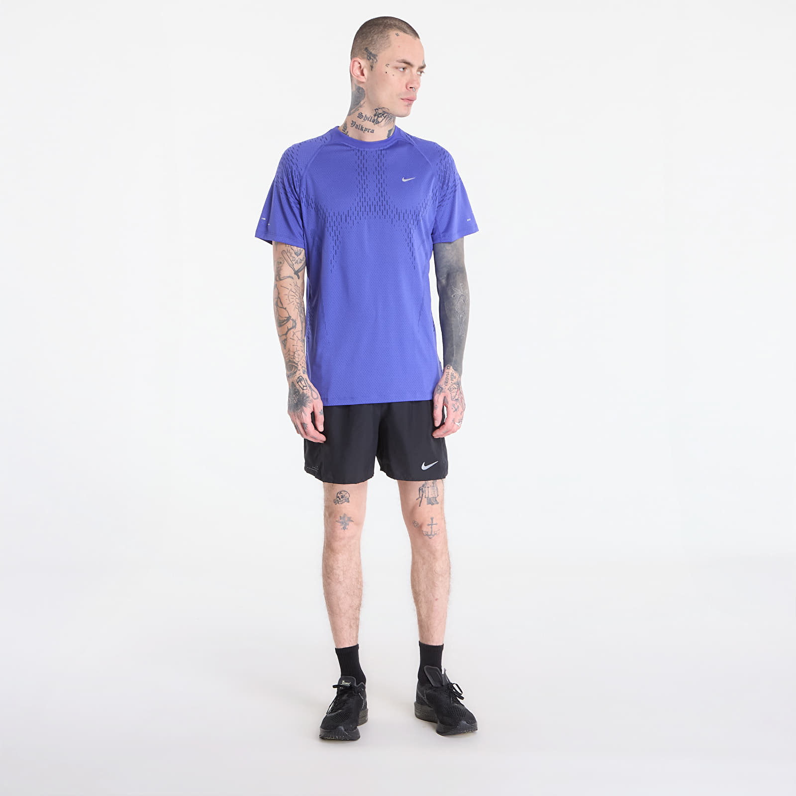 Magliette Nike Stride Plus Men's Dri-FIT ADV Short-Sleeve Running Top Lapis/ Deep Royal Blue/ Reflective Silv