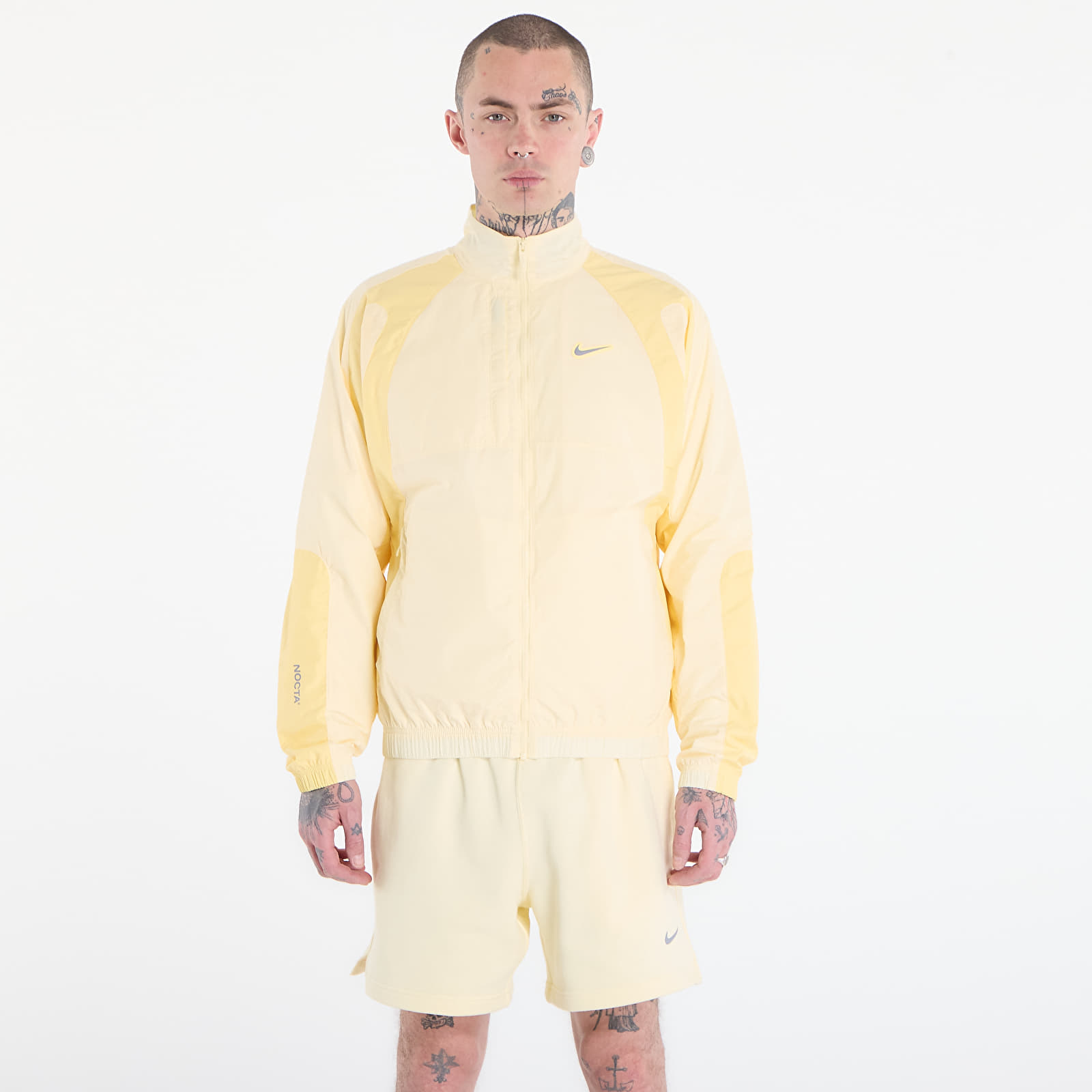 Giacche Nike x NOCTA Northstar Nylon Track Jacket Alabaster/ Lt Laser Orange/ Stealth