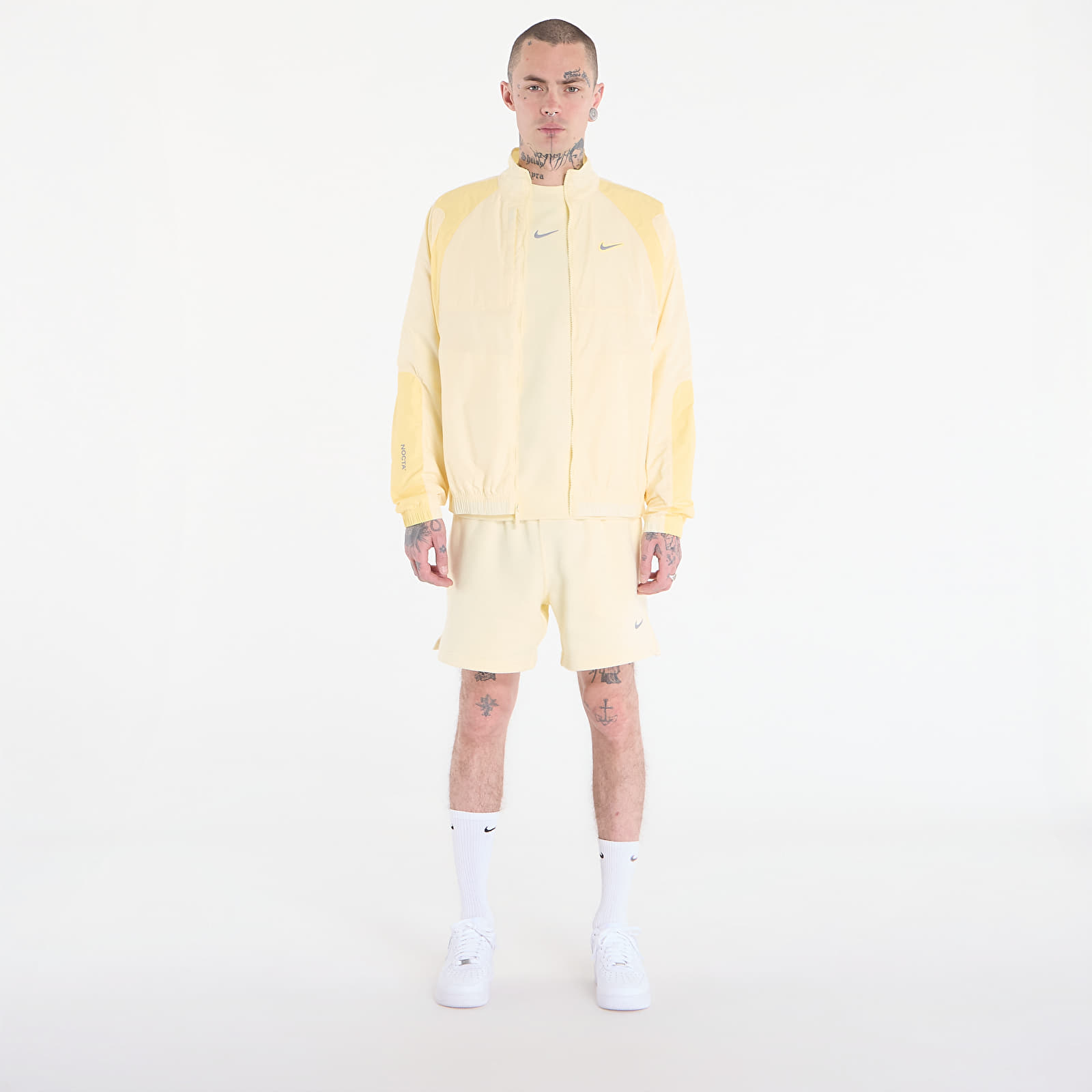 Giacche Nike x NOCTA Northstar Nylon Track Jacket Alabaster/ Lt Laser Orange/ Stealth