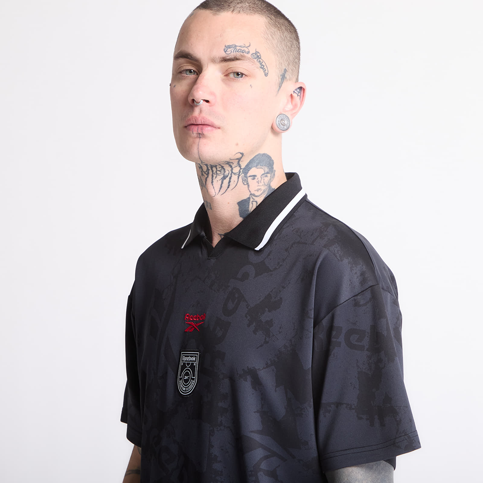 Camisetas Reebok Street Sport Football Jersey Black/White