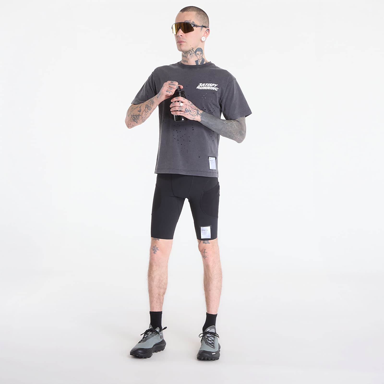 Pantalones cortos Satisfy TechSilk Evo 9 Half Tights Black