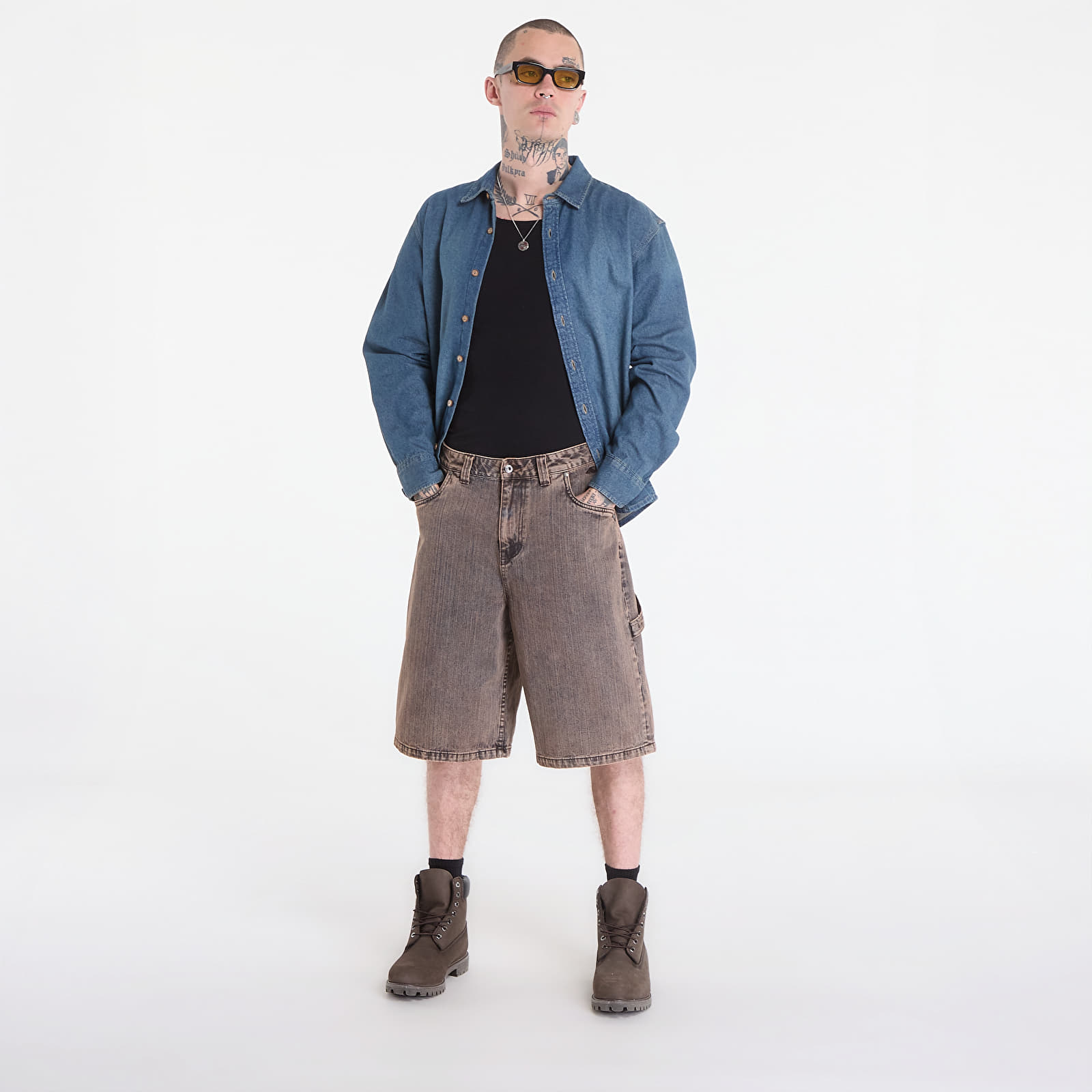 Kurzhosen DIME Classic Denim Shorts Premium Brown